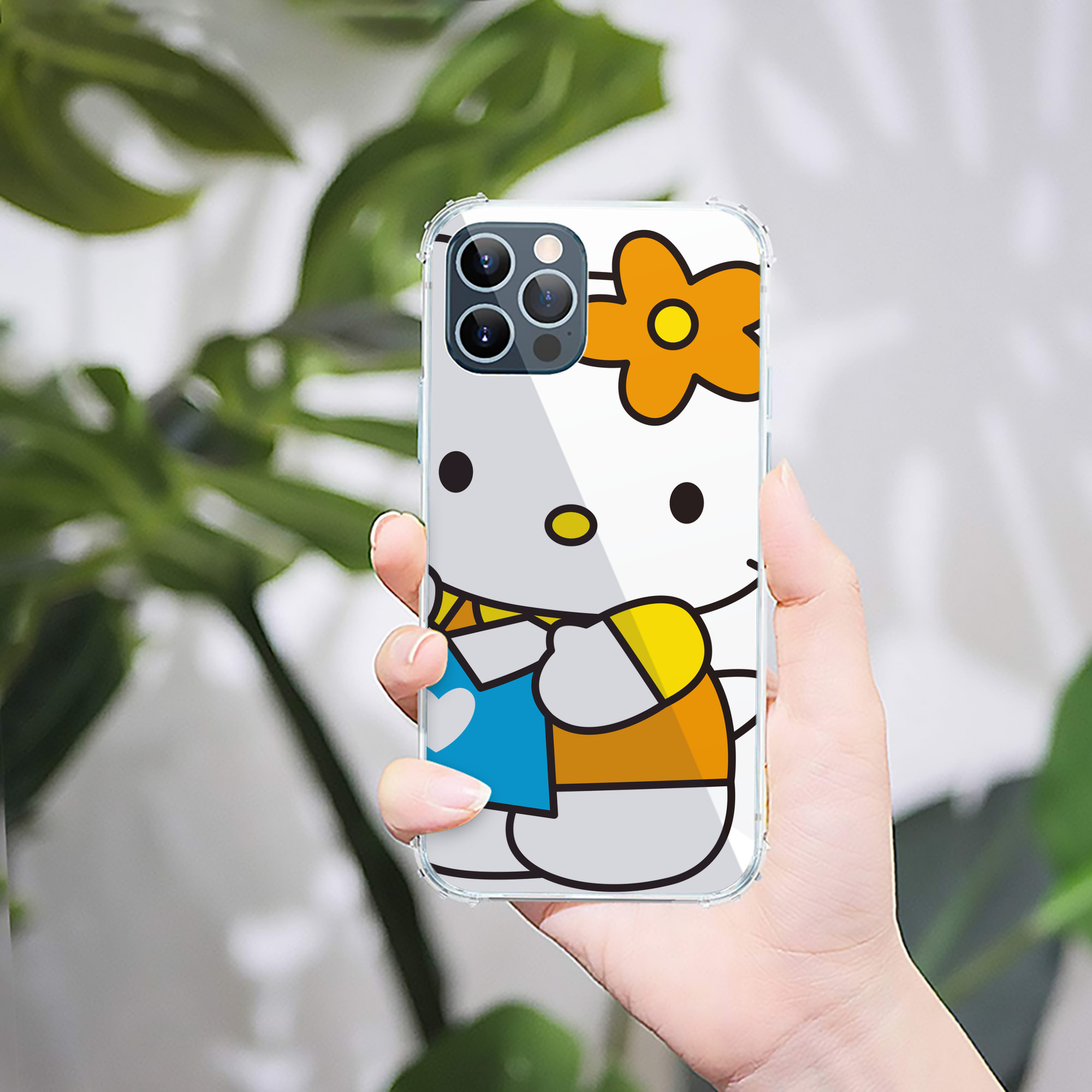 （画像用） Hello Kitty ハローキティ 【iPhone 12シリーズ対応】透明スマホケース（クリアソフトケース）